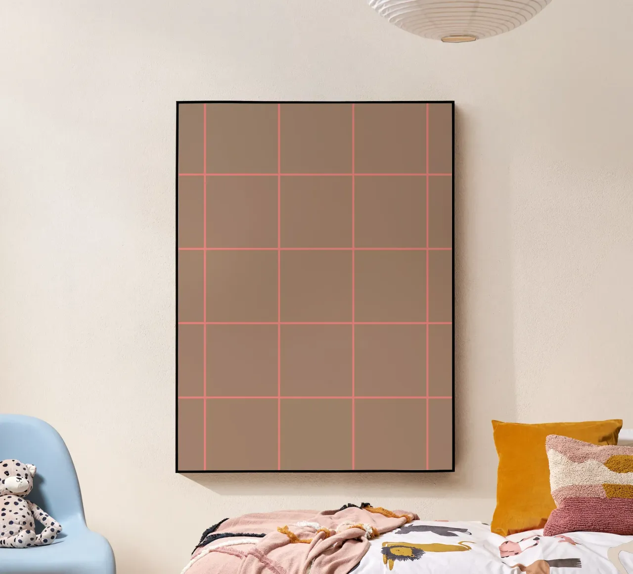 Grid Pink Brown plexiglass da Studio ROSAGRAU