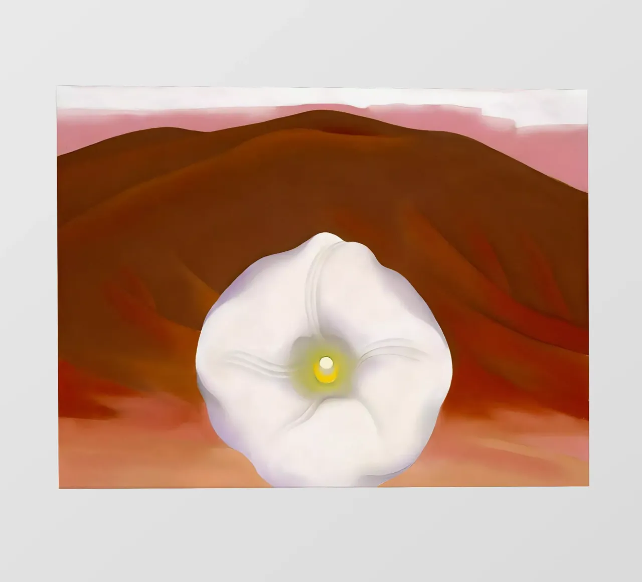 Georgia O'Keeffe Colline rosse e fiori bianchi telo in pvc da Kinsley