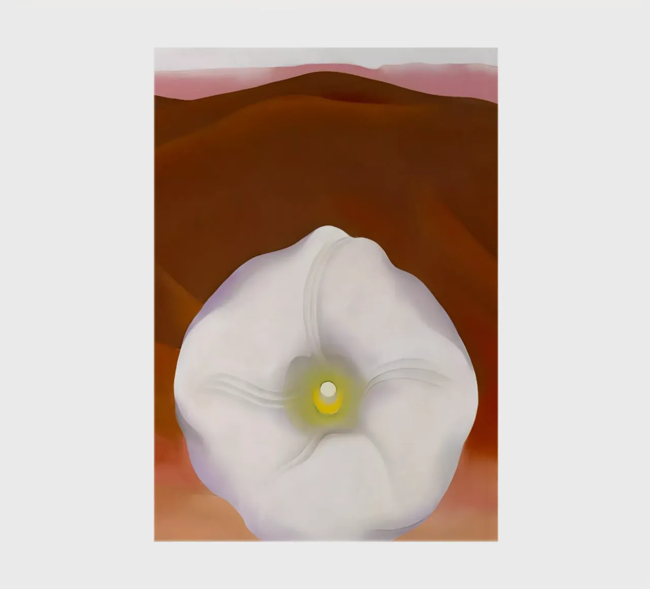 Georgia O'Keeffe Collines rouges et fleurs blanches carnet de notes de Kinsley