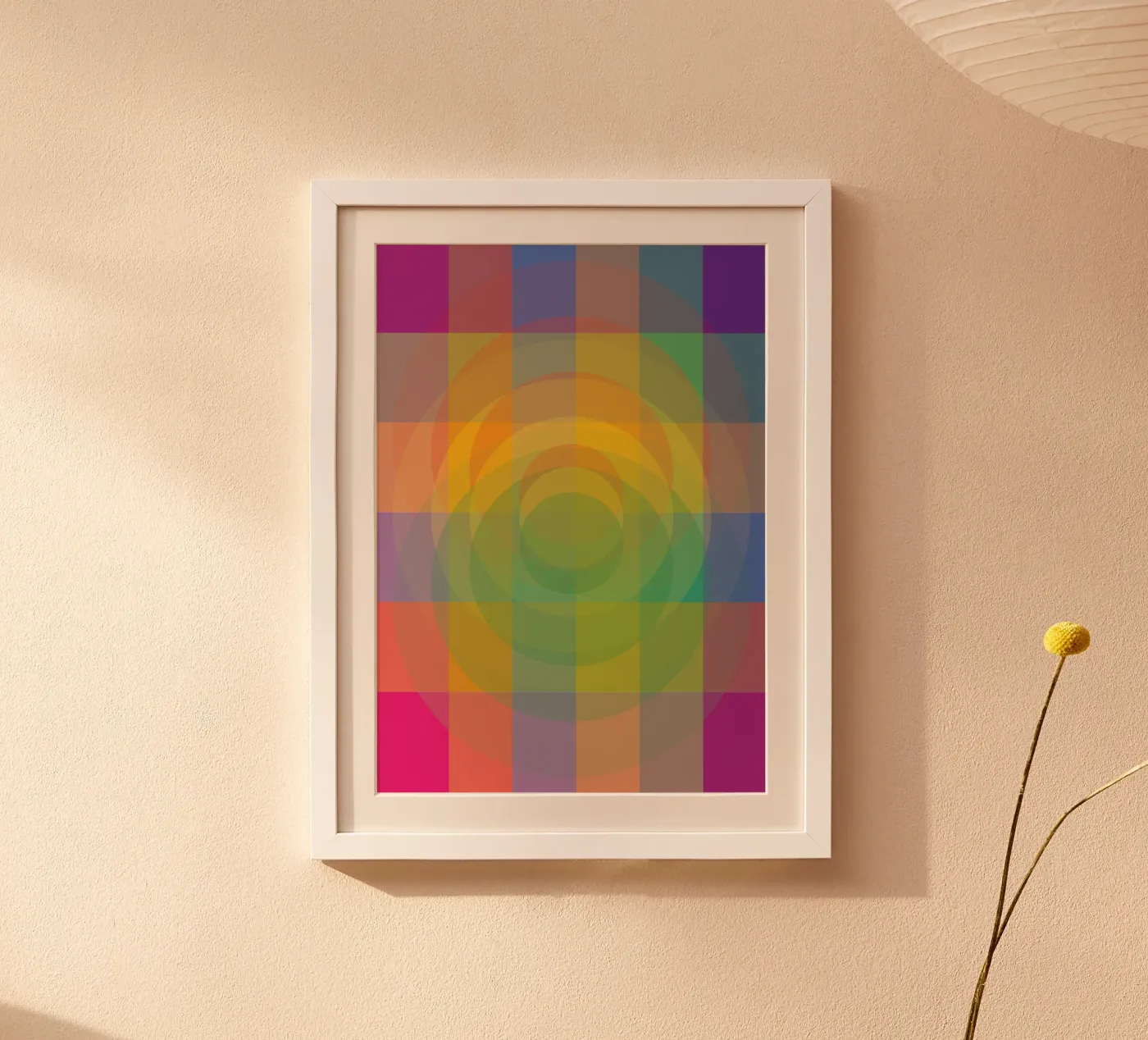 square webbing circle 3d geometry poster by olivebee