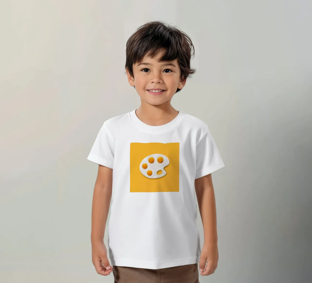 BreakfArt kids t-shirt by 360brain