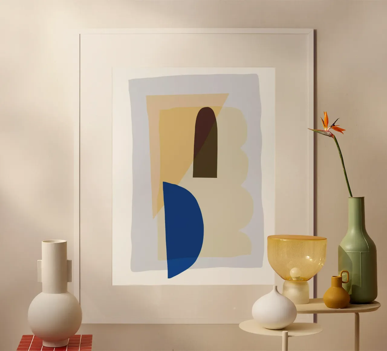 Collage 04 poster with plastic frame by Studio ROSAGRAU