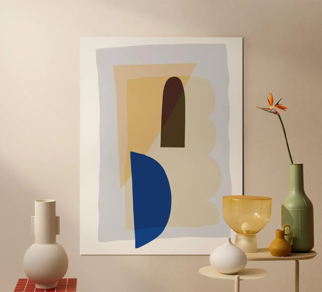 Collage 04 poster with plastic frame by Studio ROSAGRAU