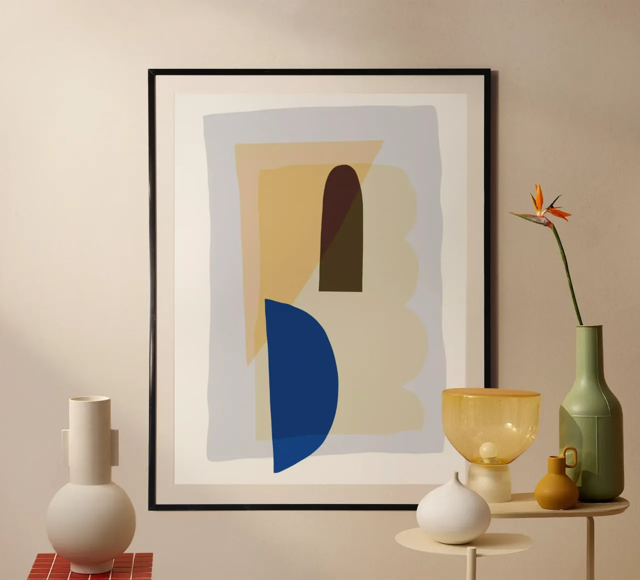 Collage 04 poster with plastic frame by Studio ROSAGRAU