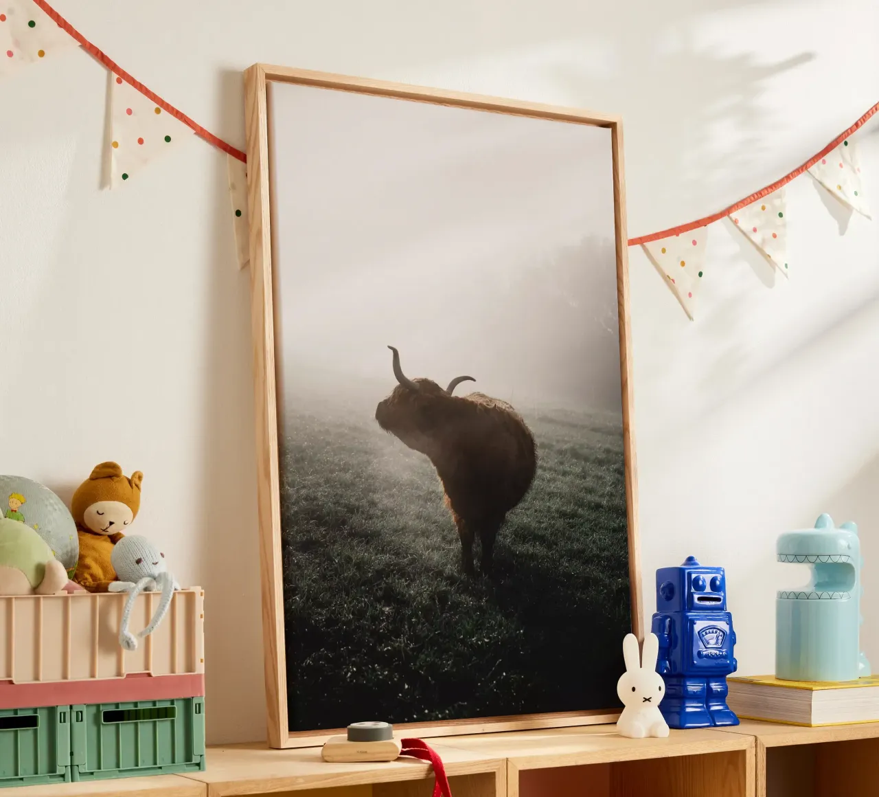 Mystisch, Crudelia, bovini delle Highland 🐮 tela con Cornice a cassetta da Sibbershusum