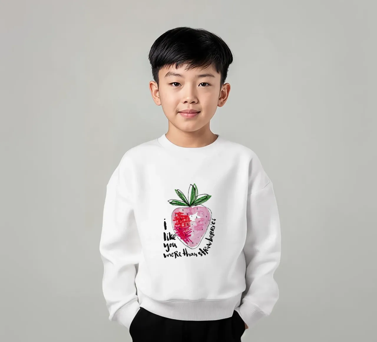 More than strawberries felpa bambino da Brushmeetspaper