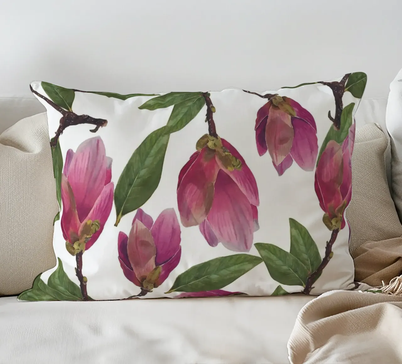 Magnolia Pattern cuscino da Victoriabeyer