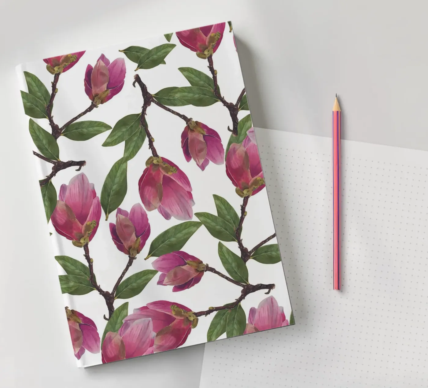 Magnolia Pattern carnet de Studio Fuchsia