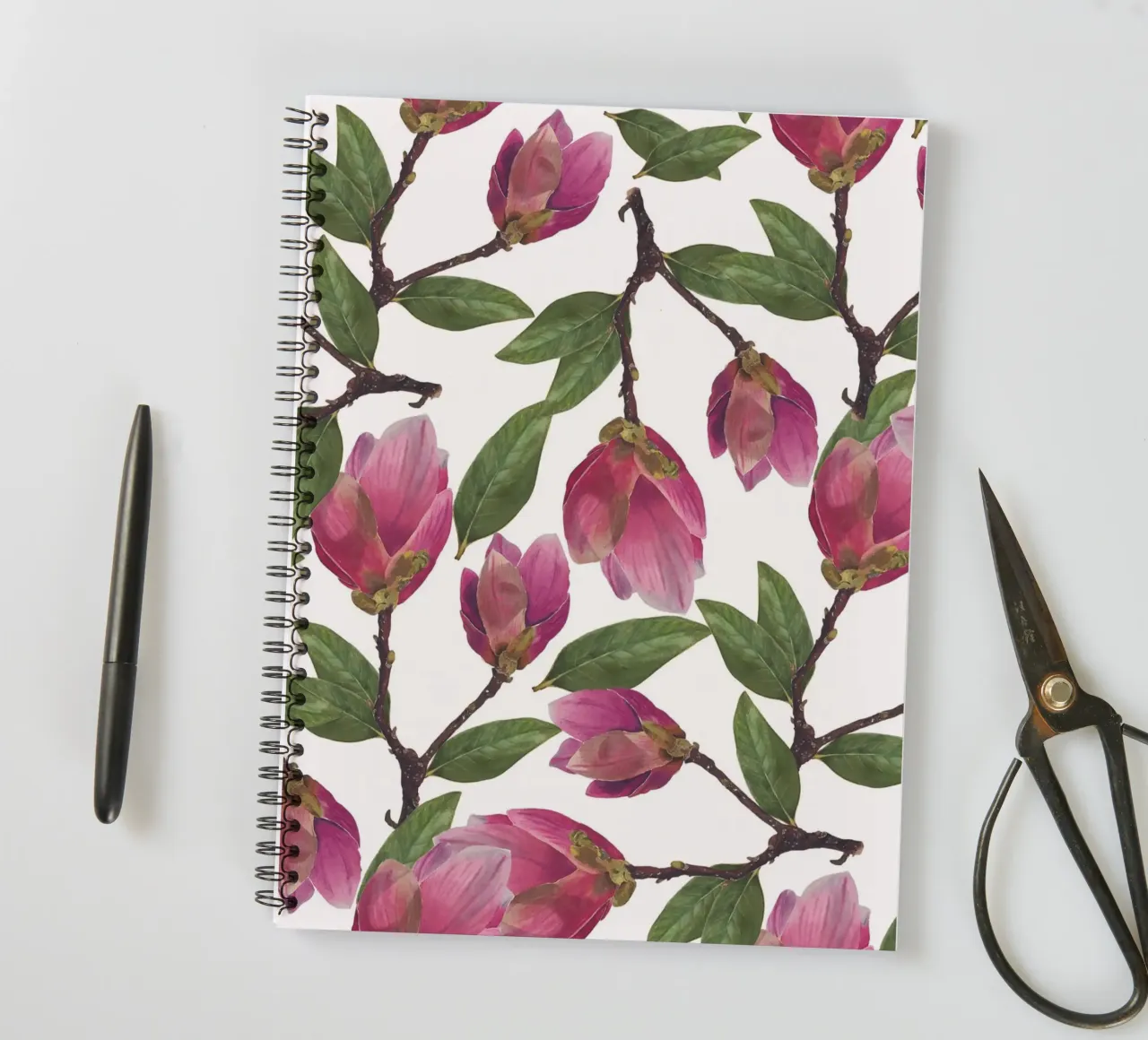 Magnolia Pattern spiral notebook by Victoriabeyer