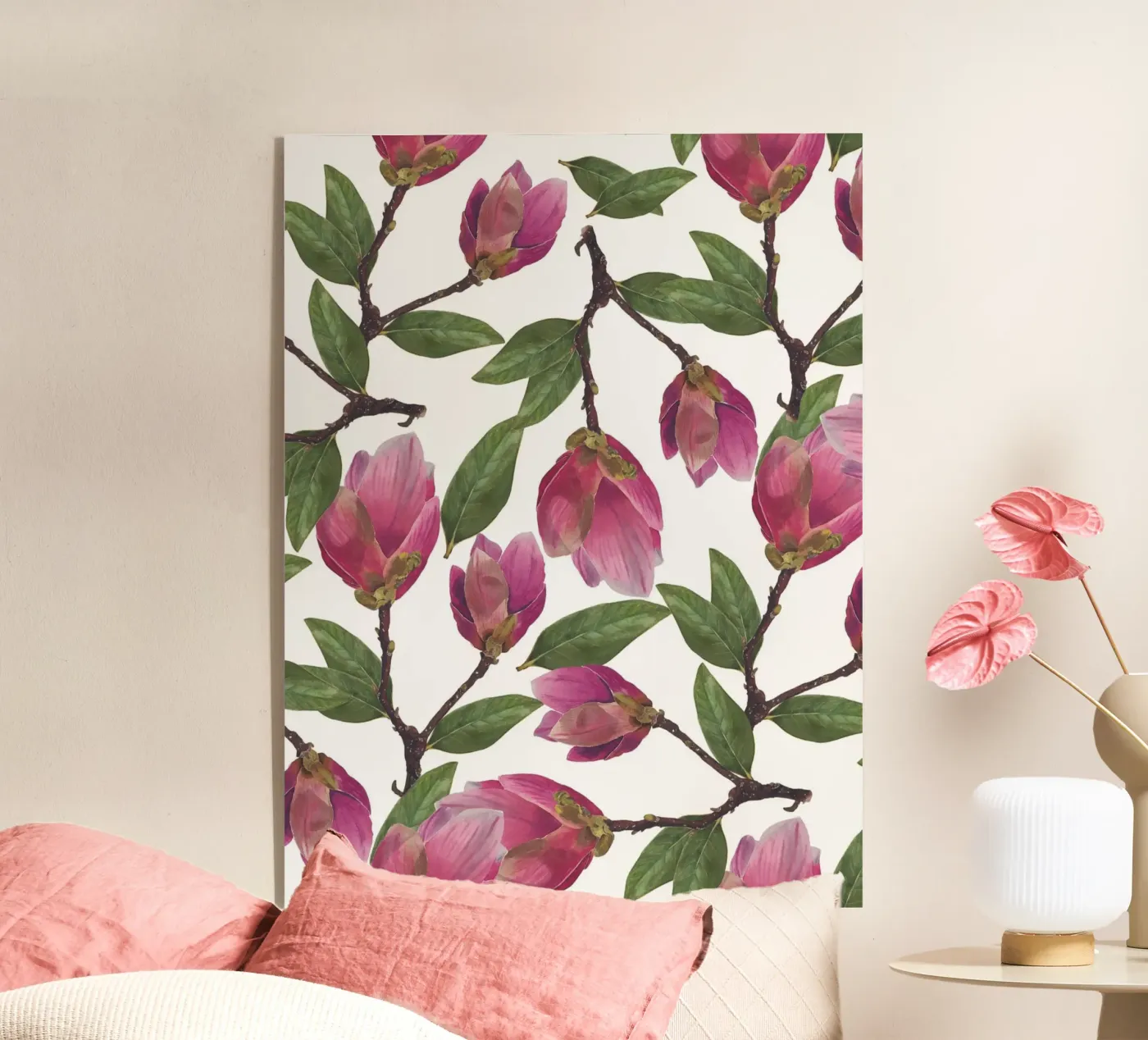 Magnolia Pattern acryl van Studio Fuchsia