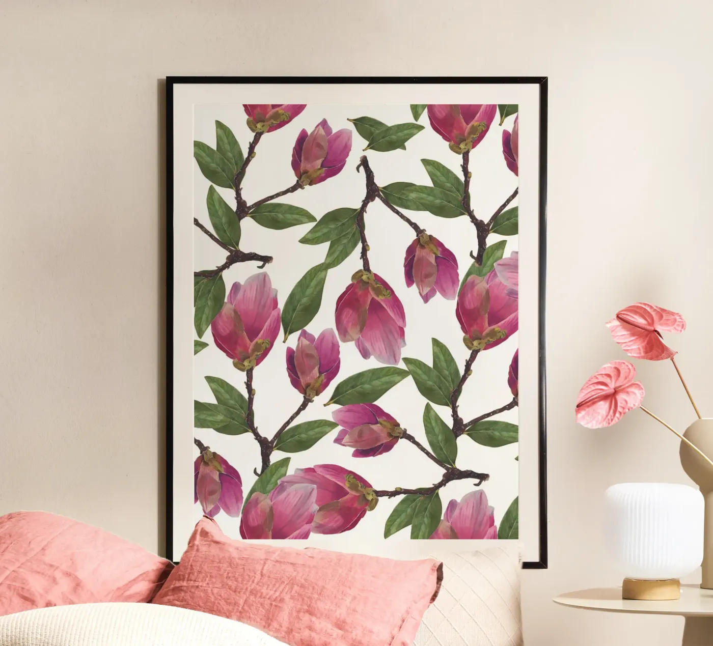 Magnolia Pattern Poster von Studio Fuchsia