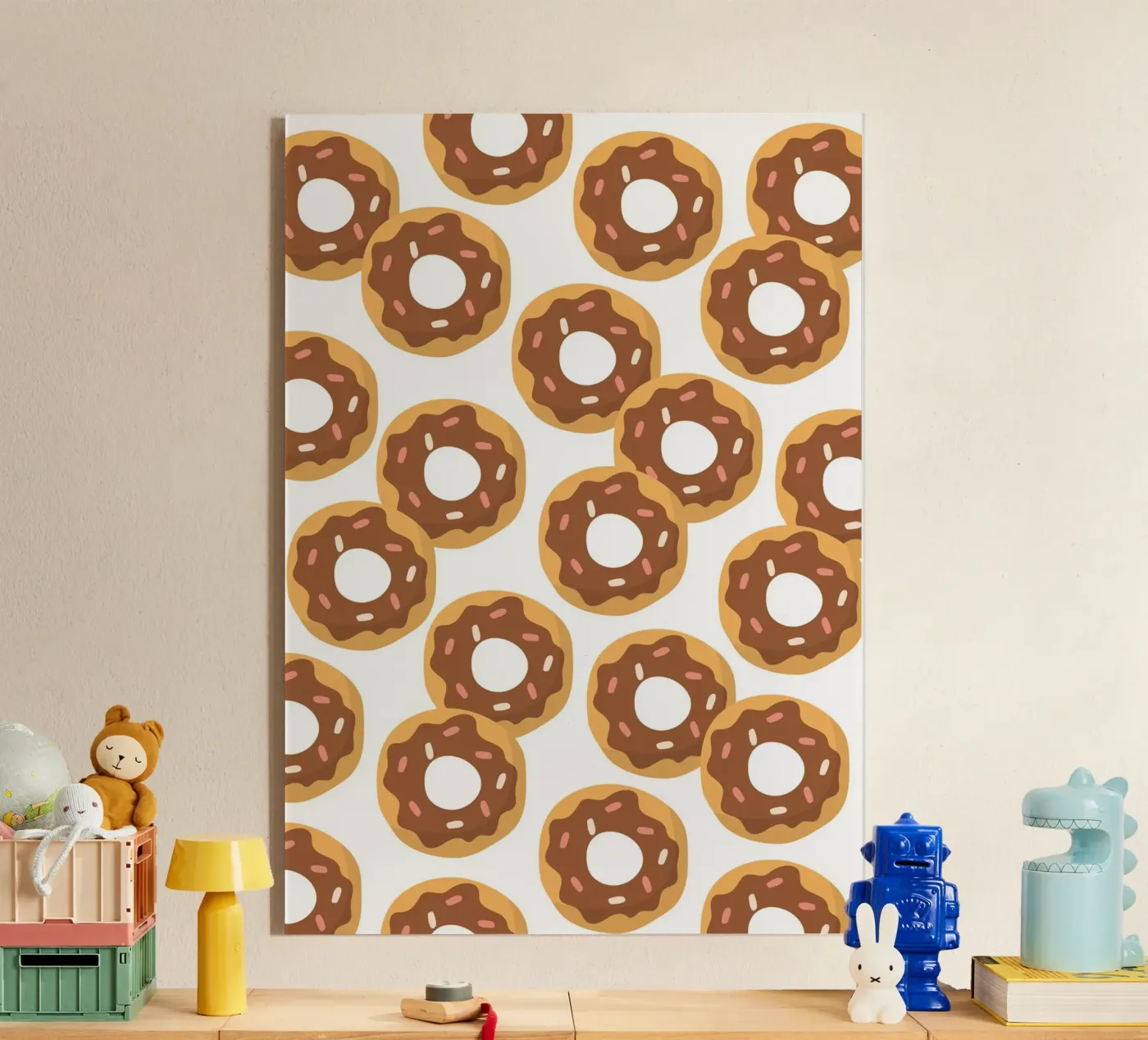 Donuts pattern acryl van Happypatterns