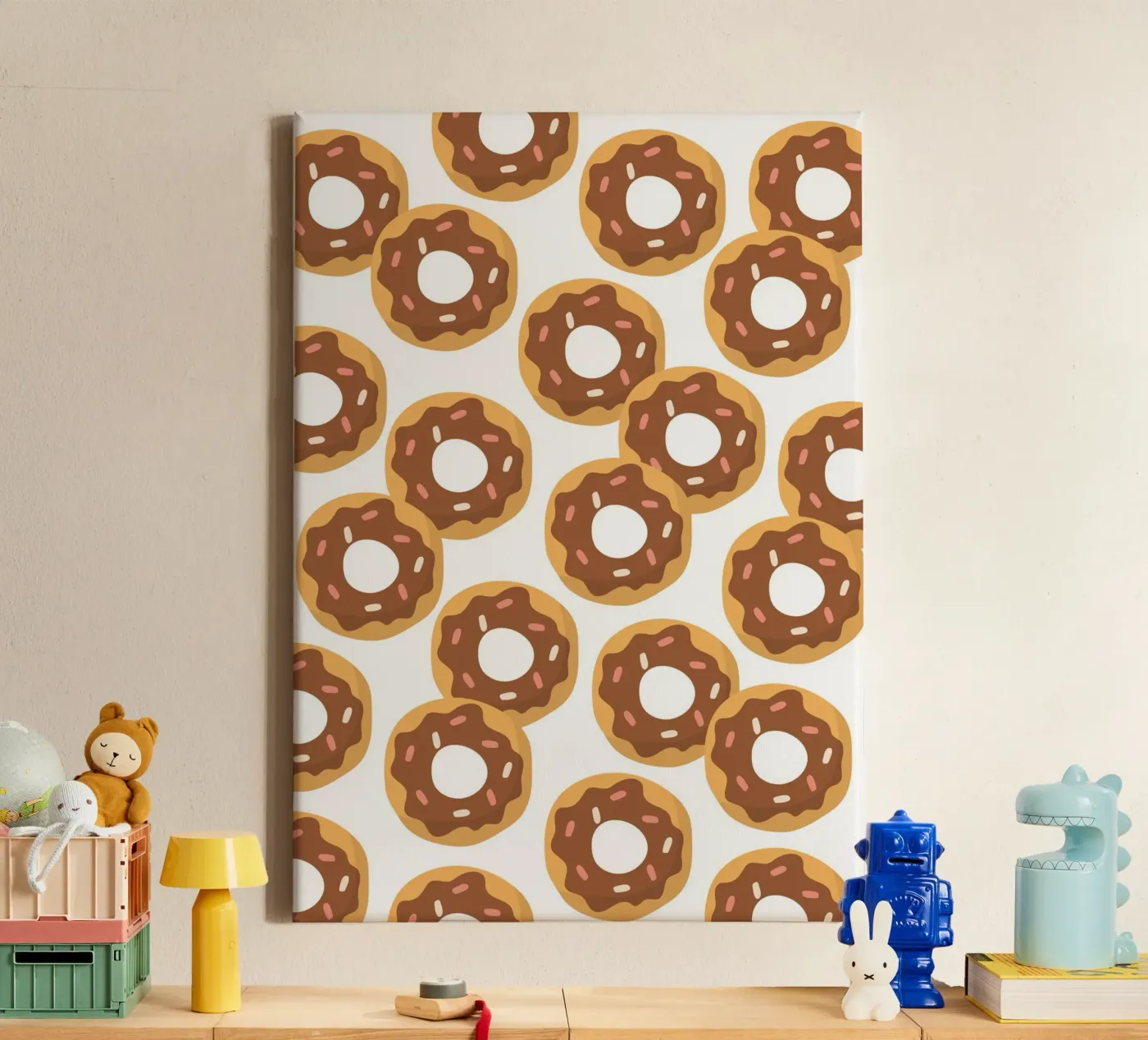 Donuts pattern canvas van Happypatterns