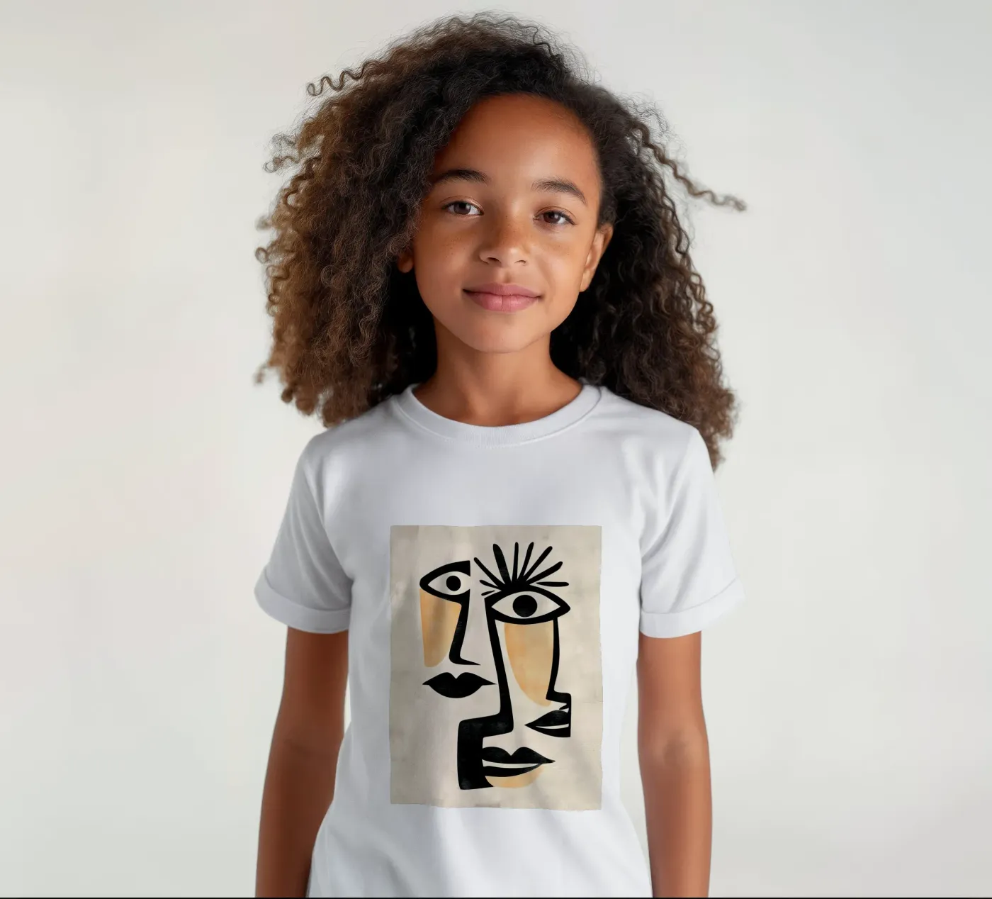 Abstract Faces t-shirt bambini da Hugo