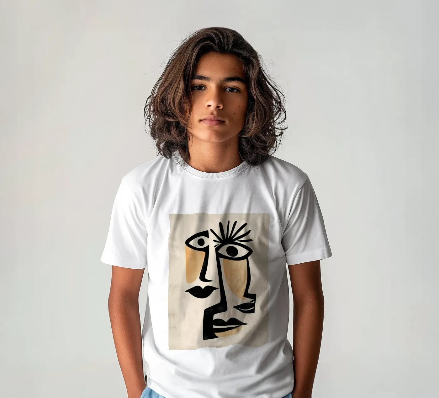Abstract Faces t-shirt bambini da Hugo