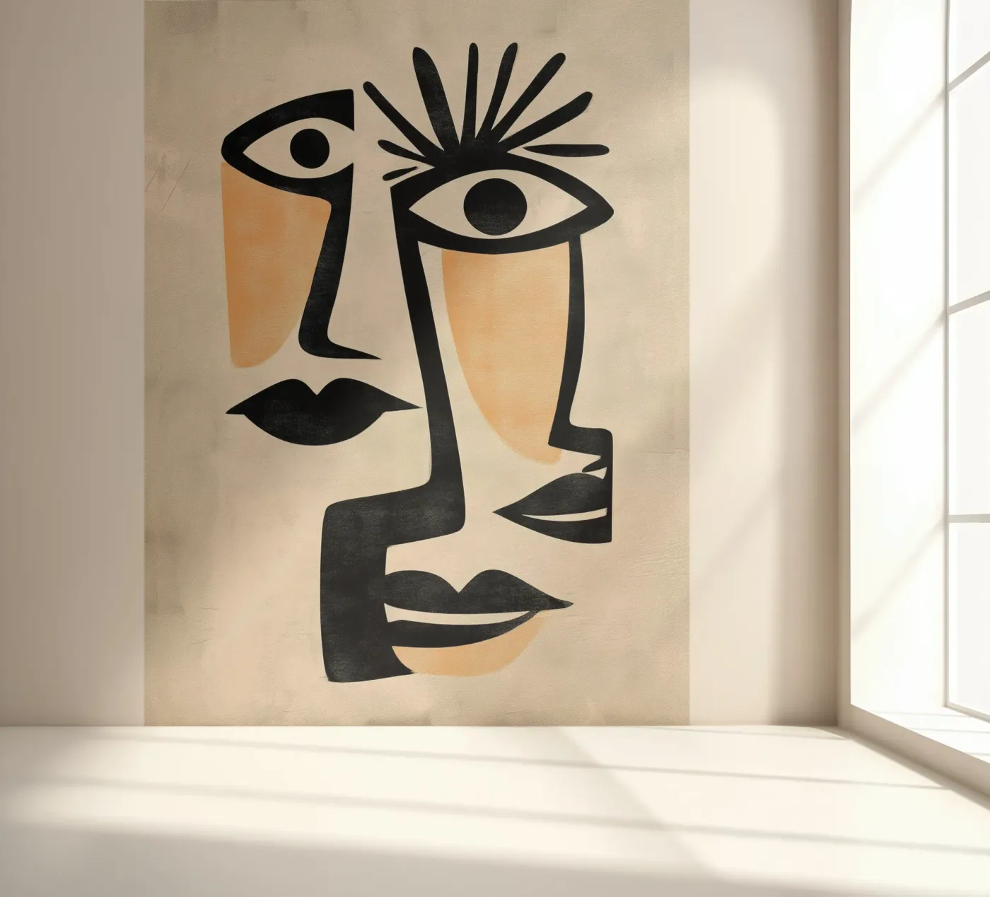 Abstract Faces fotobehang van Hugo