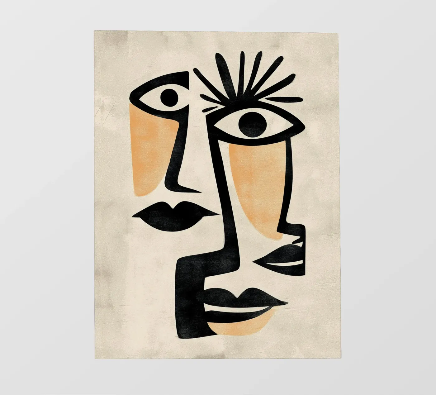 Abstract Faces fotobehang van Hugo