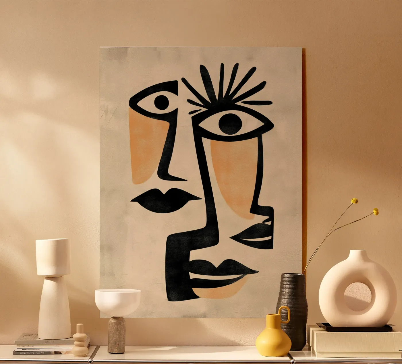 Abstract Faces plexiglass da Hugo