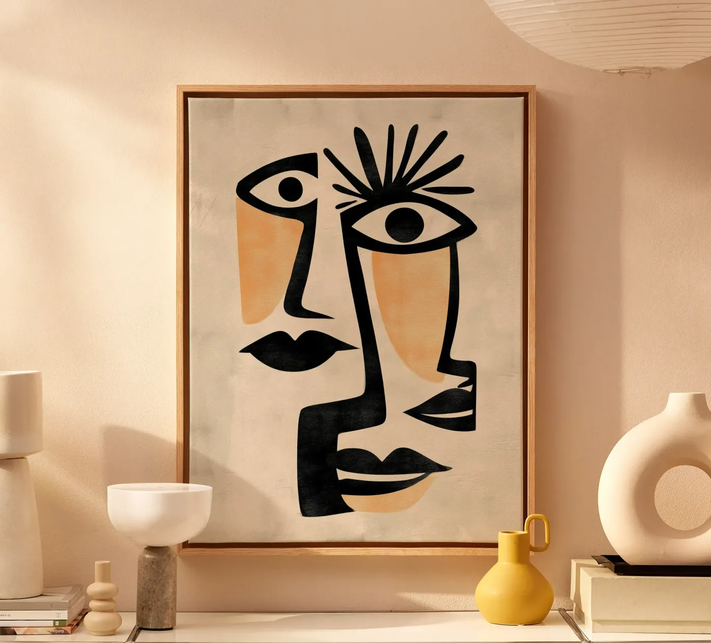 Abstract Faces tela da Hugo