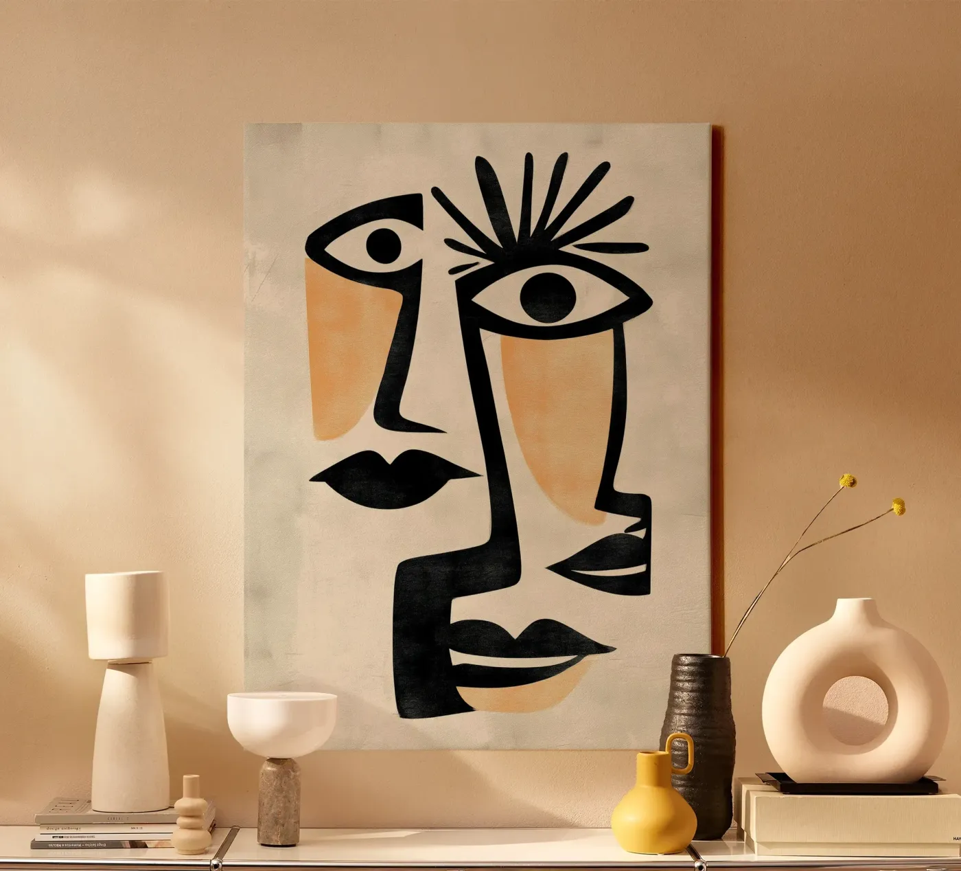 Abstract Faces tela da Hugo