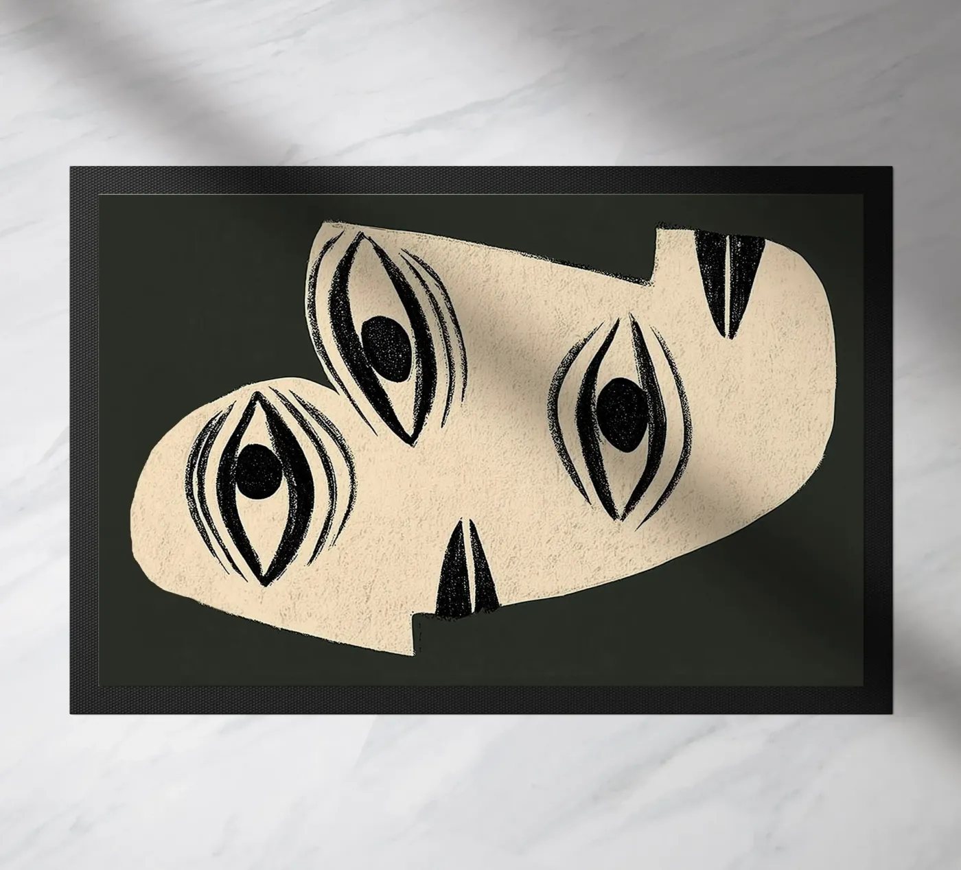 Mask doormat by Hugo