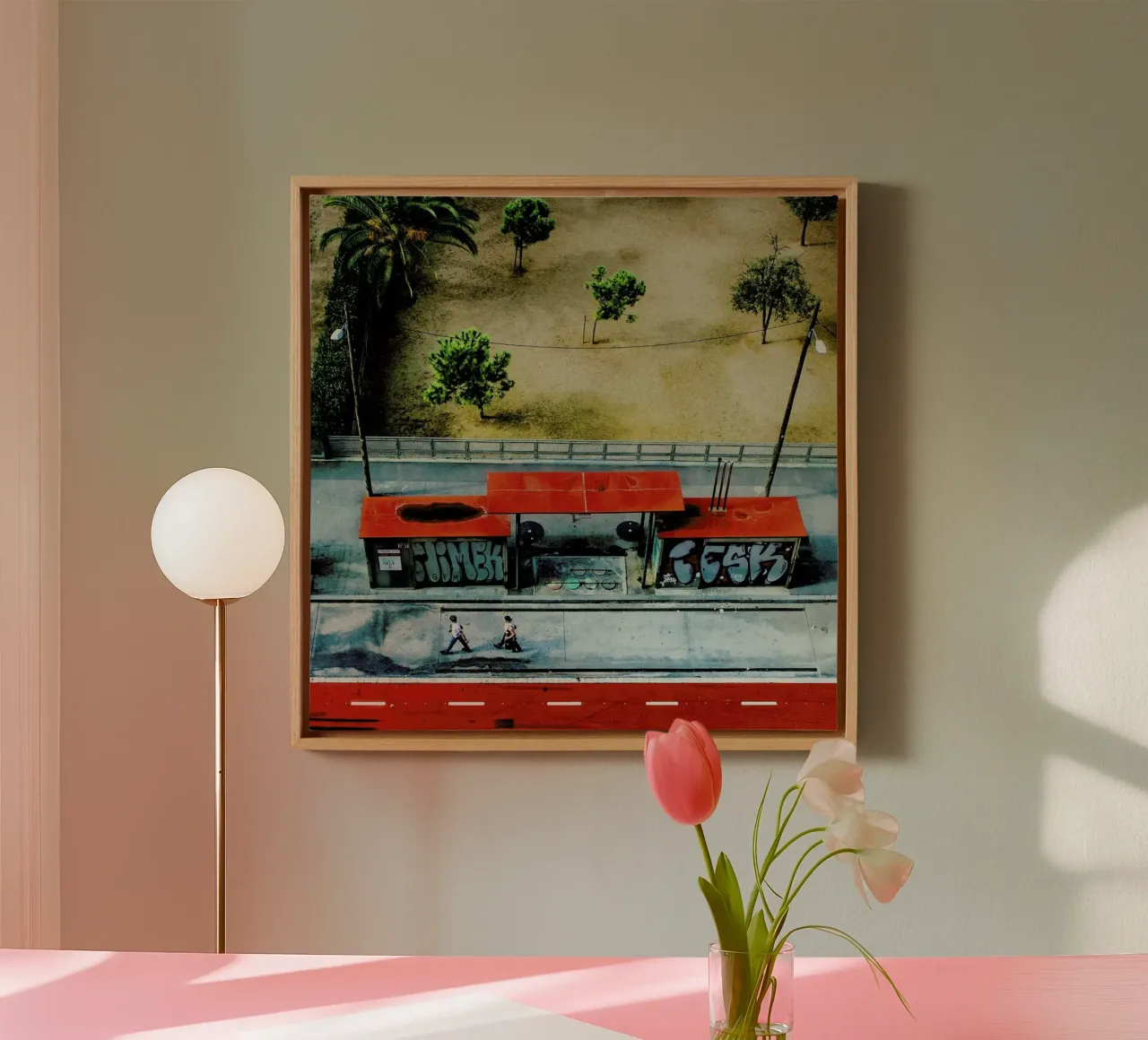 Paint It Red tela con Cornice a cassetta da Ambra