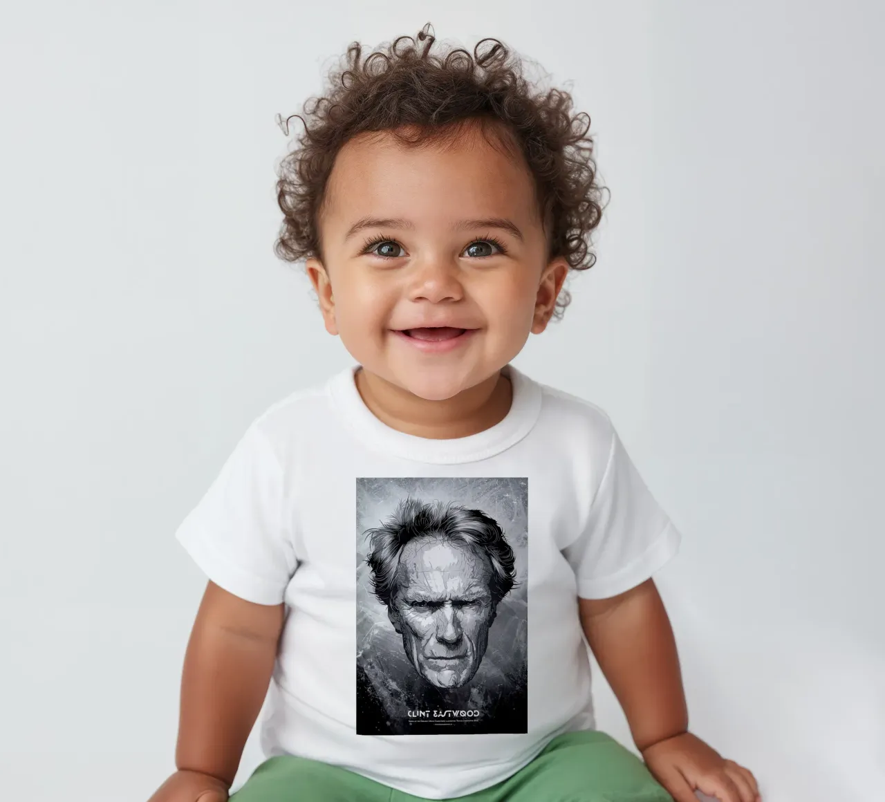 Clint baby t-shirt by Tomasz Zawistowski