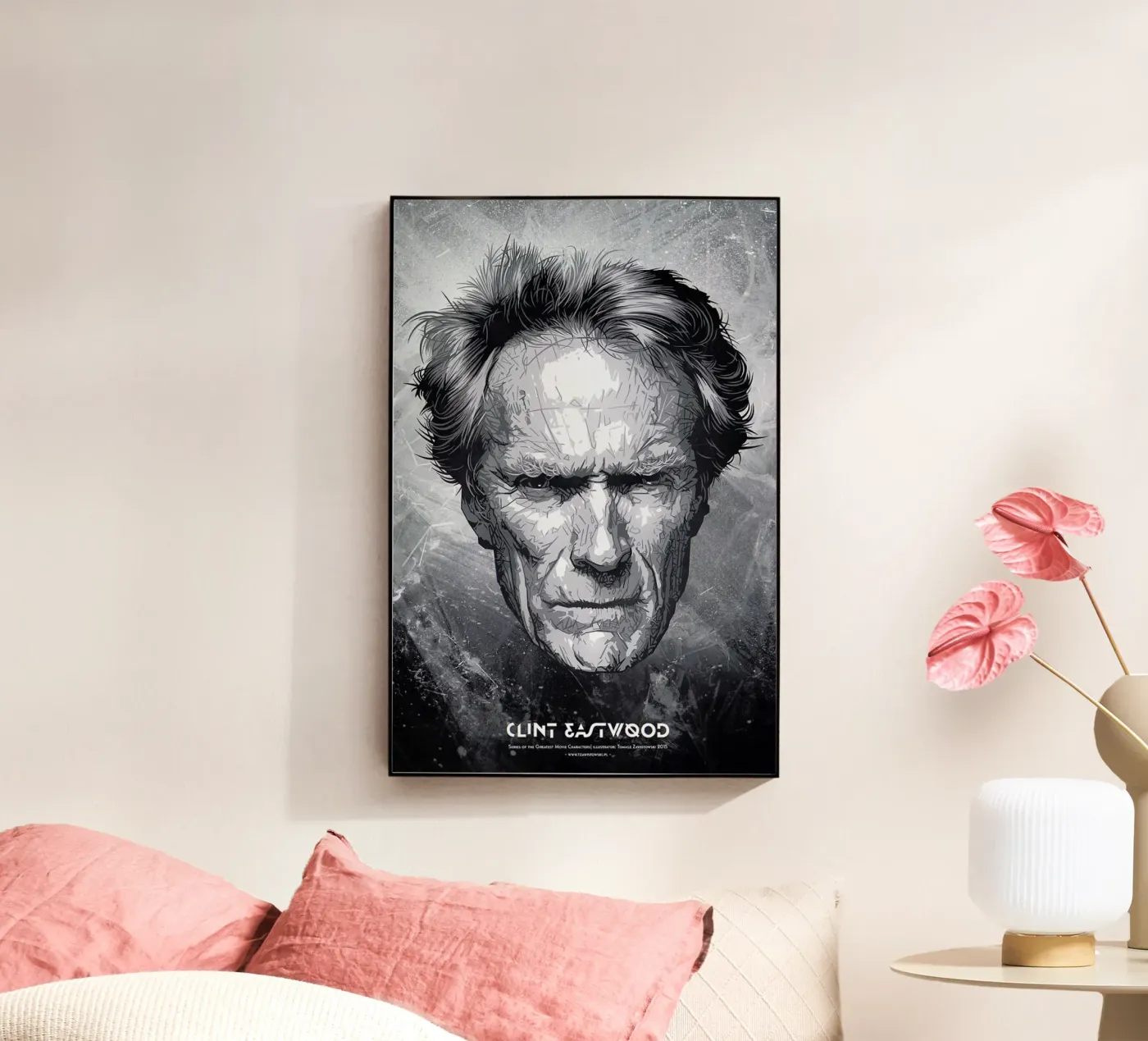 Clint acryl van Tomasz Zawistowski