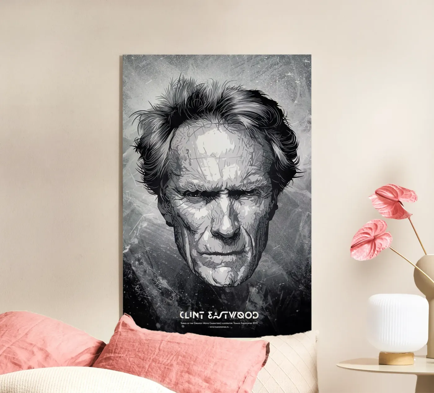 Clint acryl van Tomasz Zawistowski