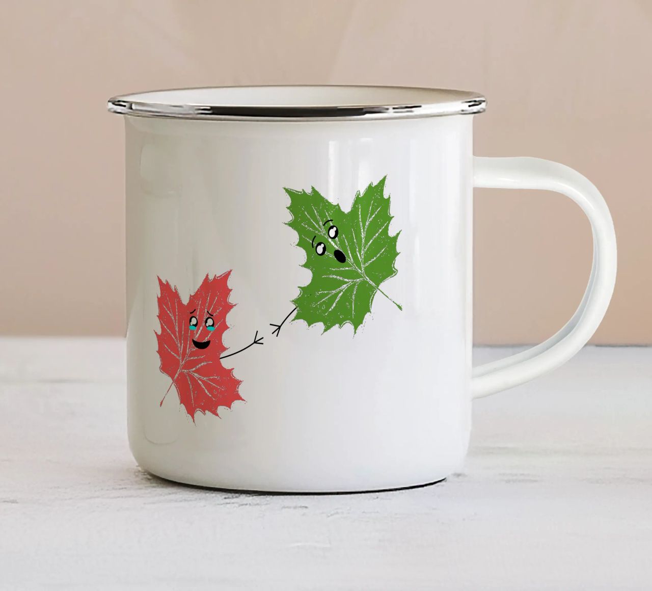 Un autunno d'autunno tazza in smalto da sillyindustries