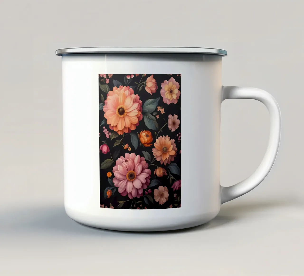 Arazzo floreale senza tempo tazza in smalto da Artistic-shop