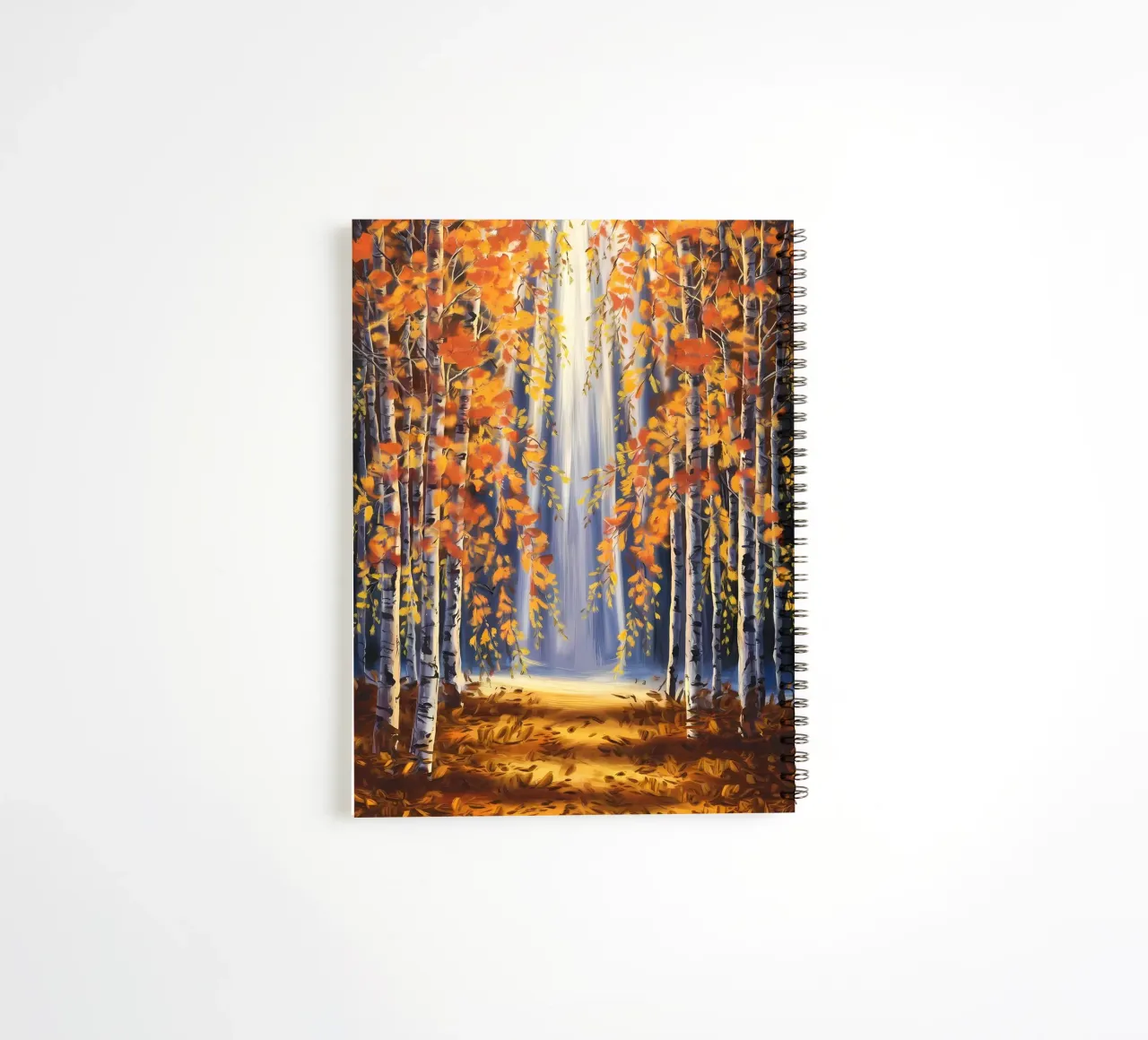 Golden Autumn Path spiral notebook by Artistic-shop