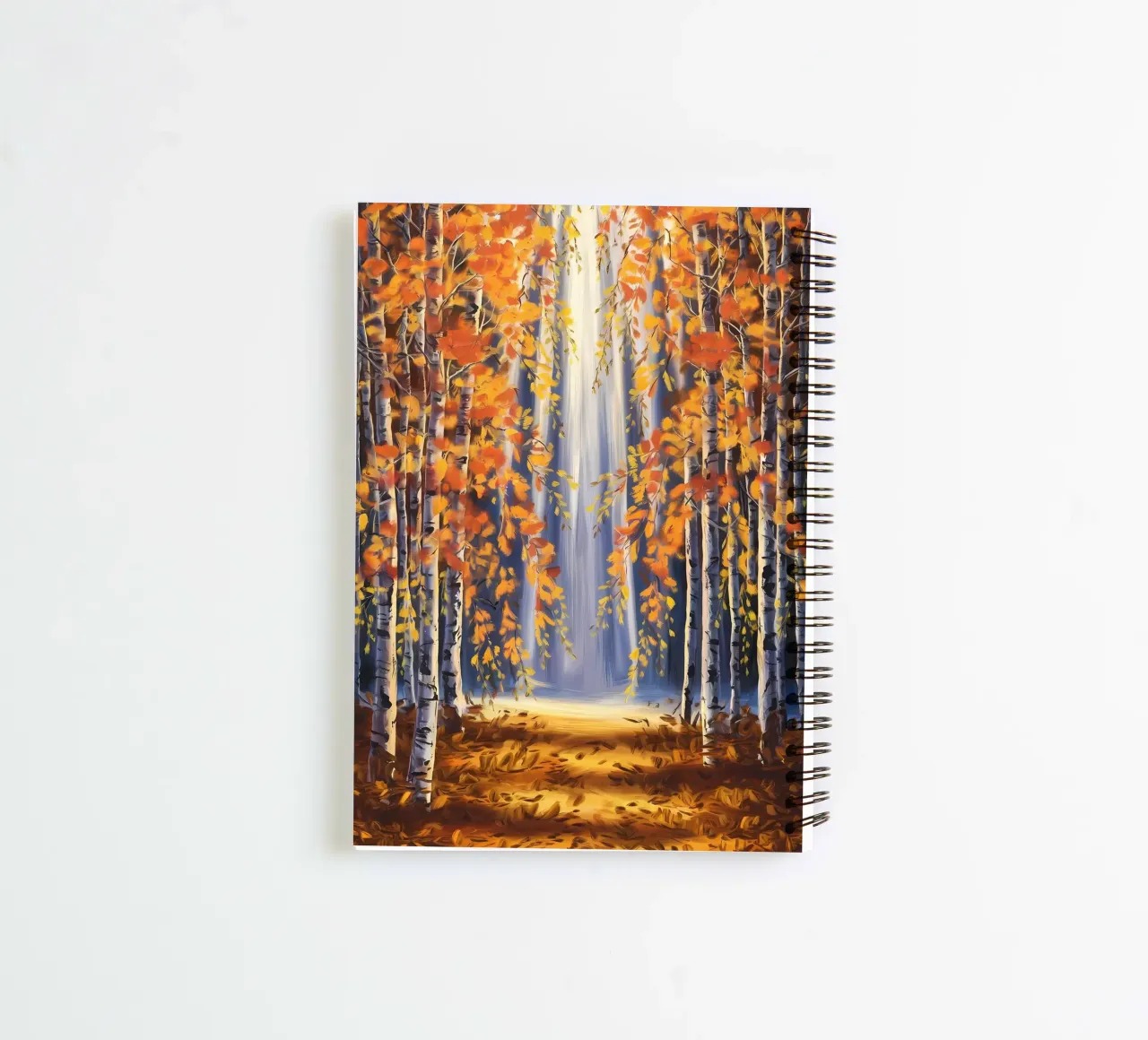 Golden Autumn Path spiral notebook by Artistic-shop