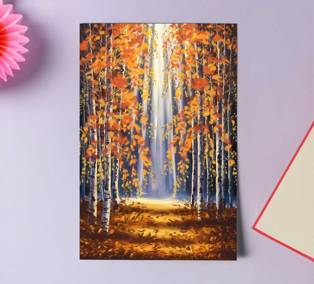Golden Autumn Path sticker sheet by Artistic-shop