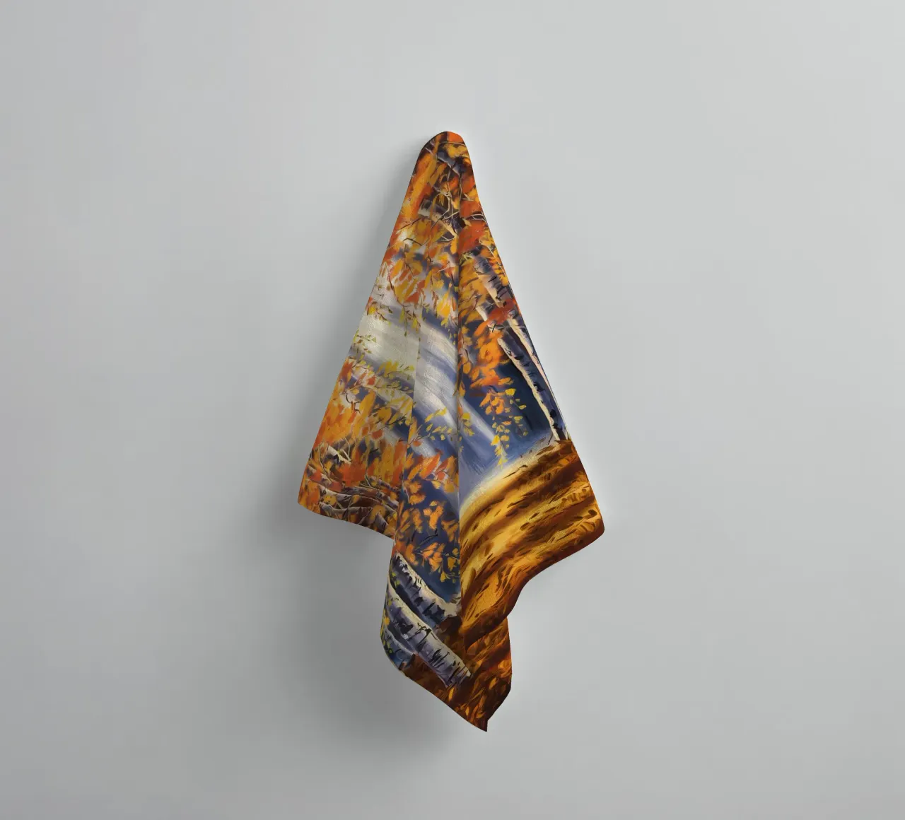 Golden Autumn Path towel by Artistic-shop