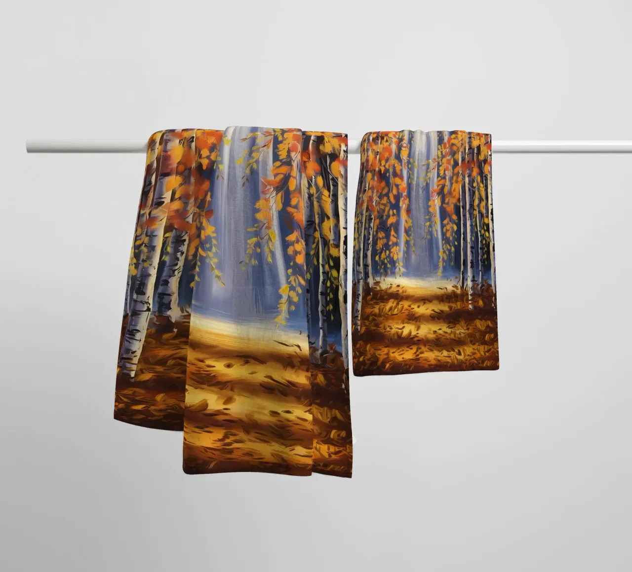 Golden Autumn Path towel by Artistic-shop