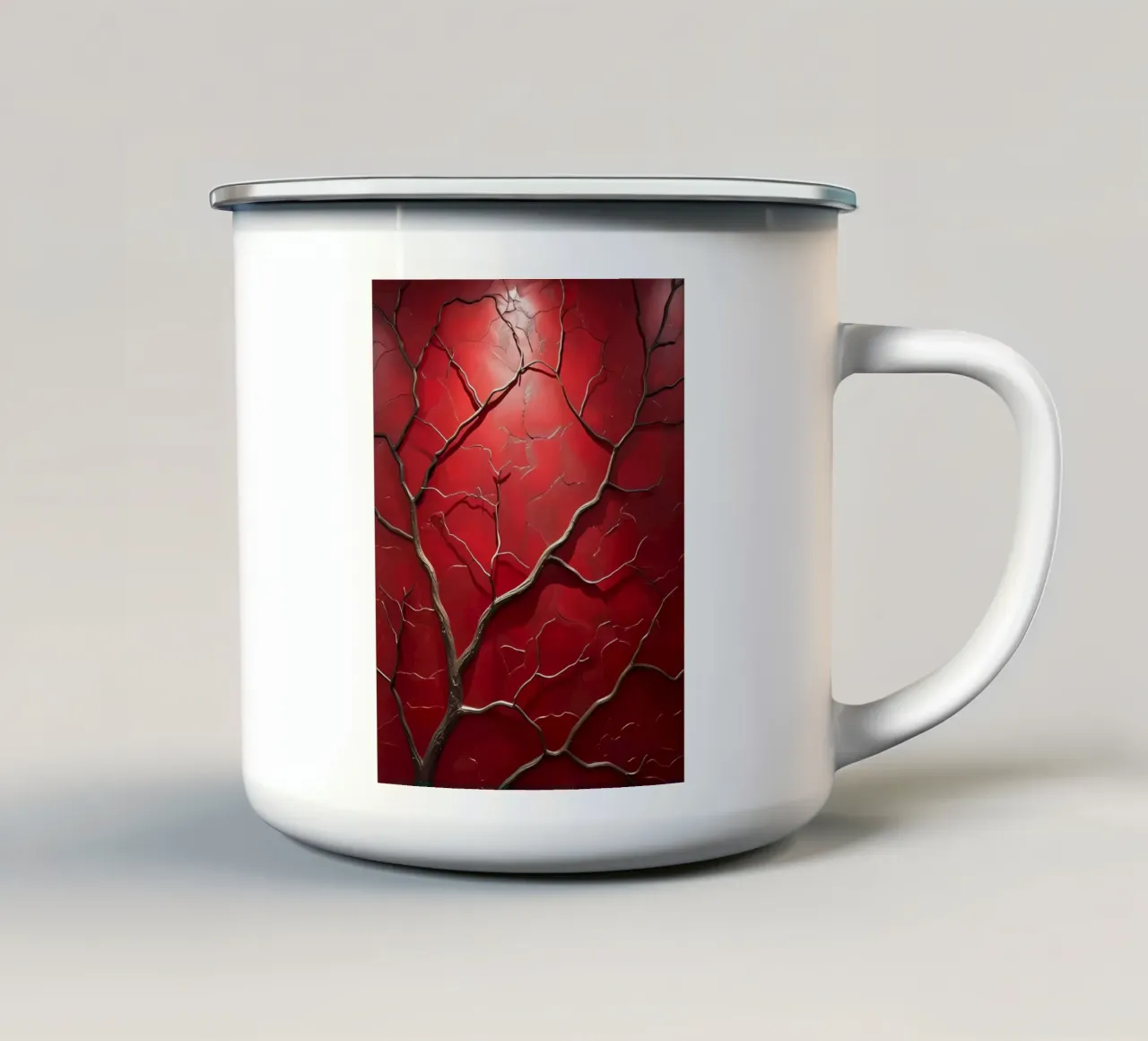 Baldacchino cremisi tazza in smalto da Artistic-shop