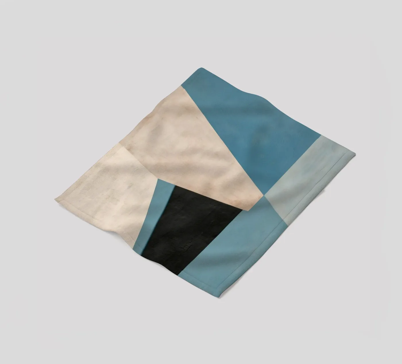 Blue Geometry Fleecedecke von Hugo