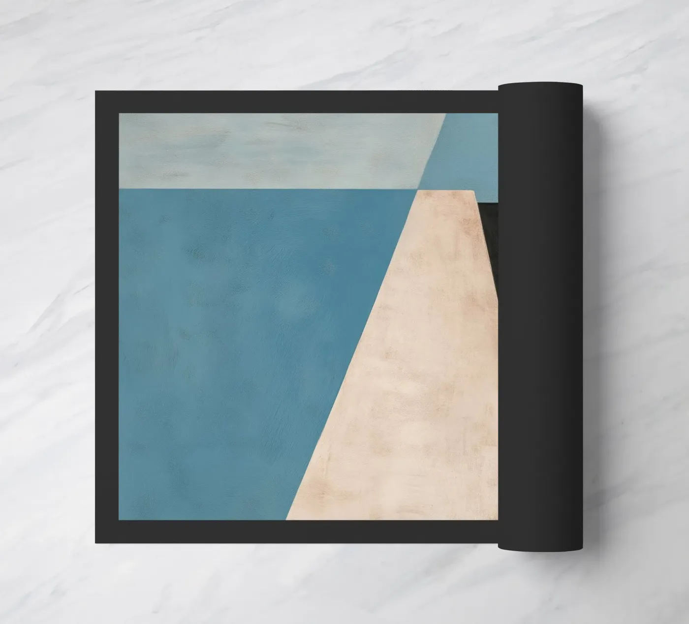 Blue Geometry doormat by Hugo