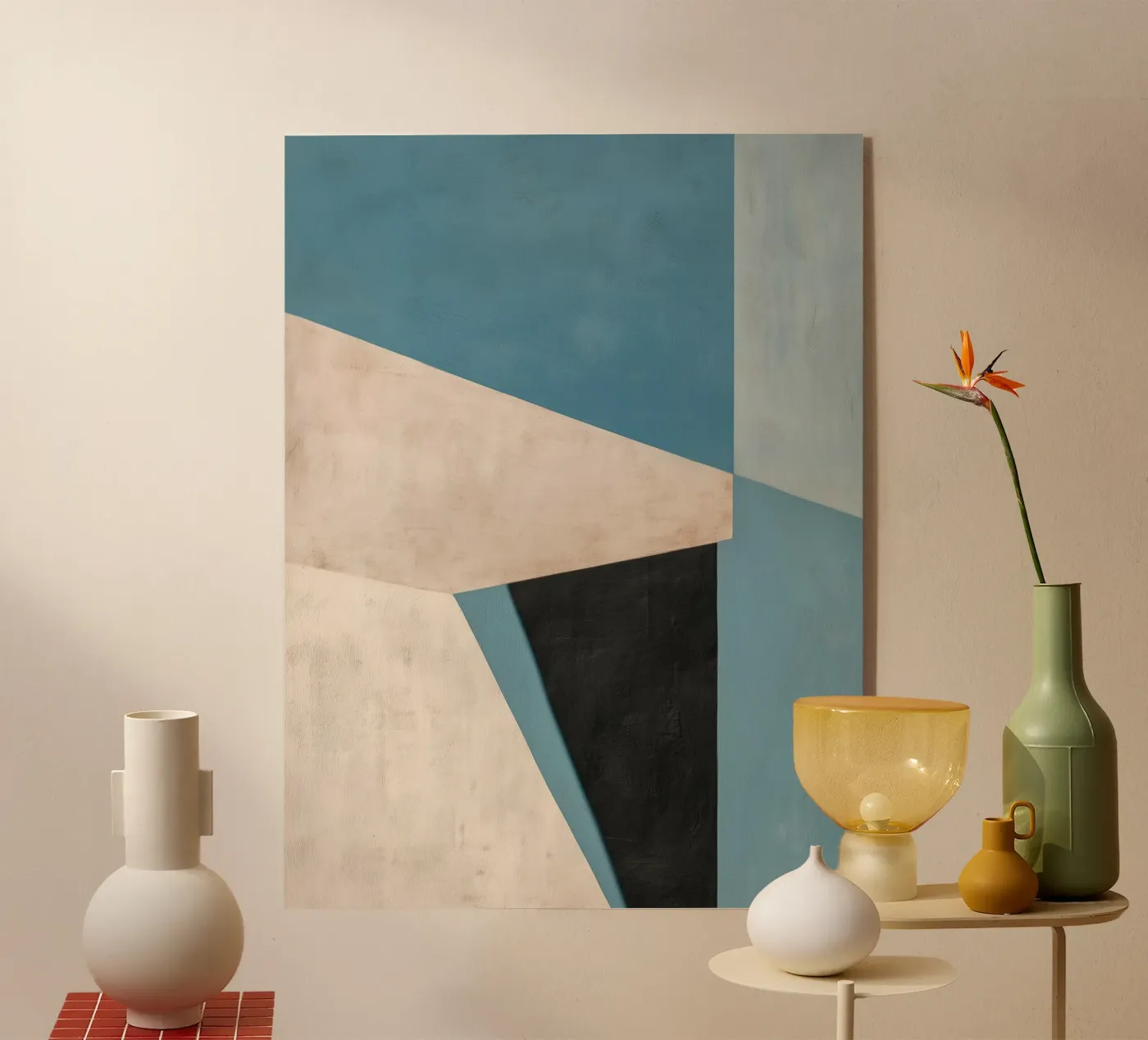 Blue Geometry Acryl-Glas von Hugo