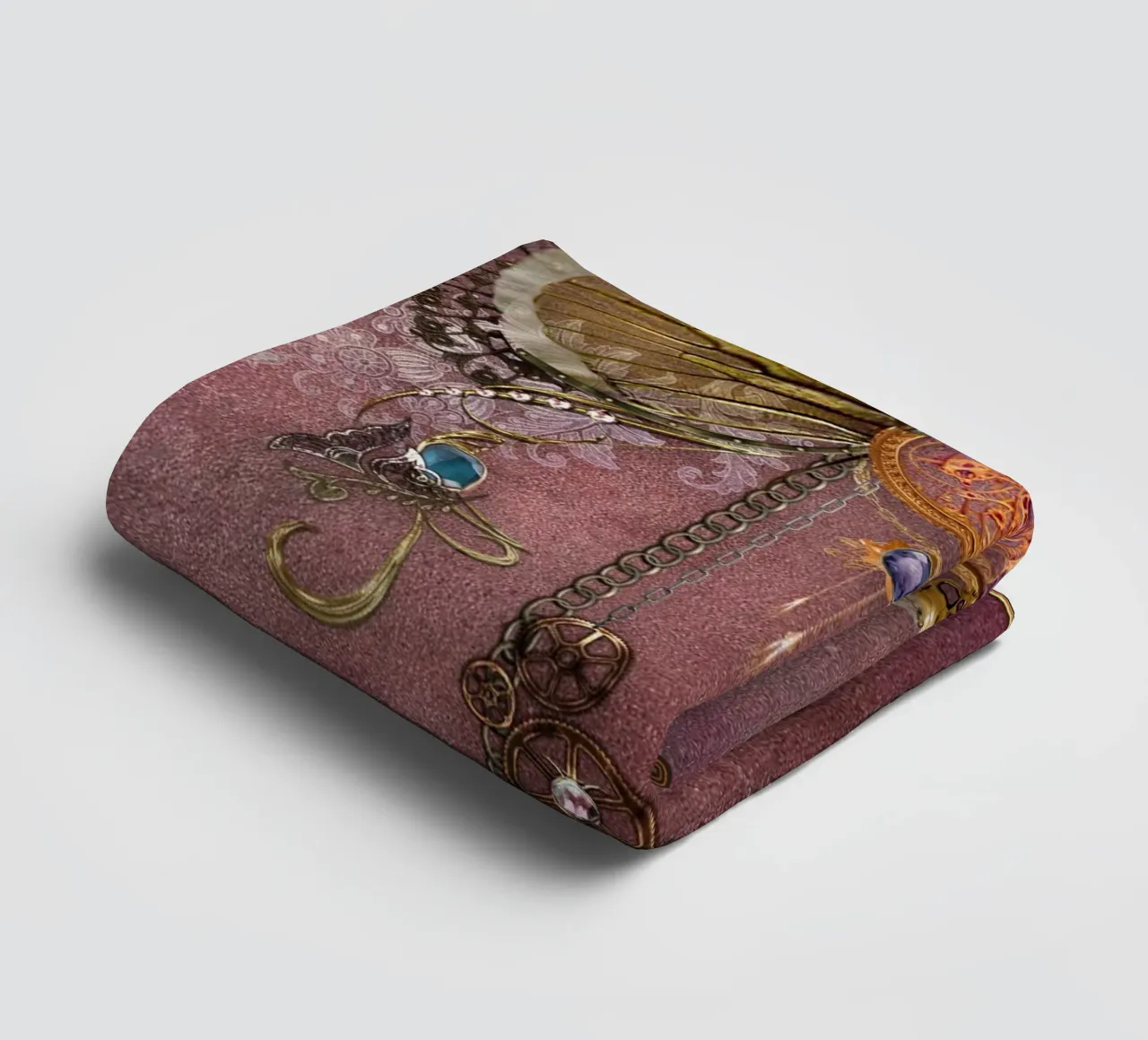 Steampunk Butterfly Collage towel by Eva Nev