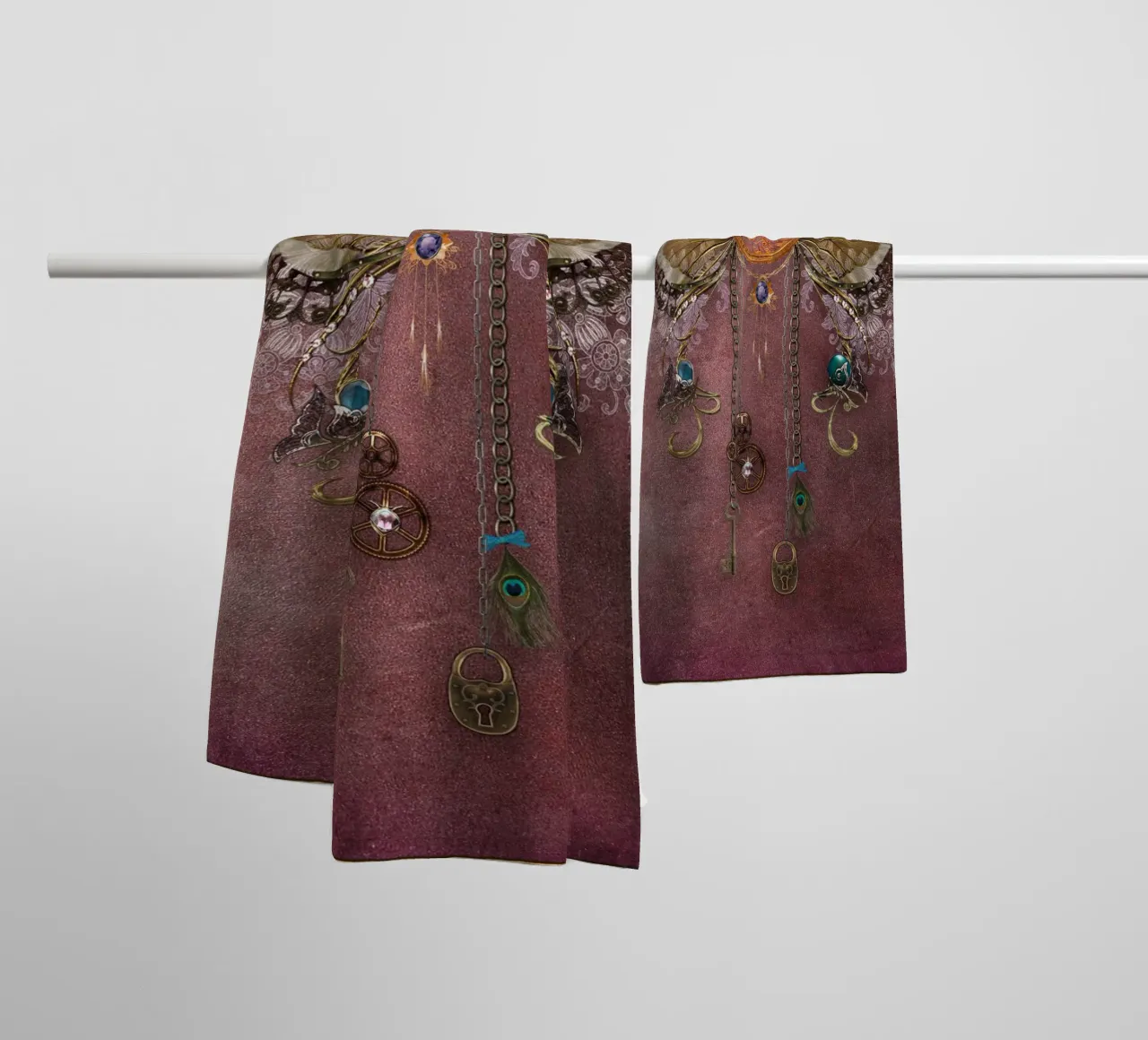 Steampunk Butterfly Collage towel by Eva Nev