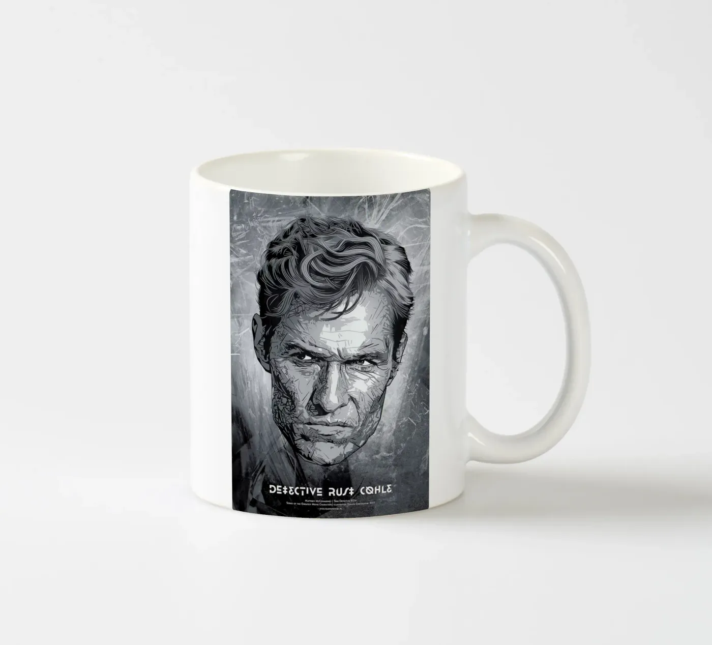 Detective ceramic mug by Tomasz Zawistowski
