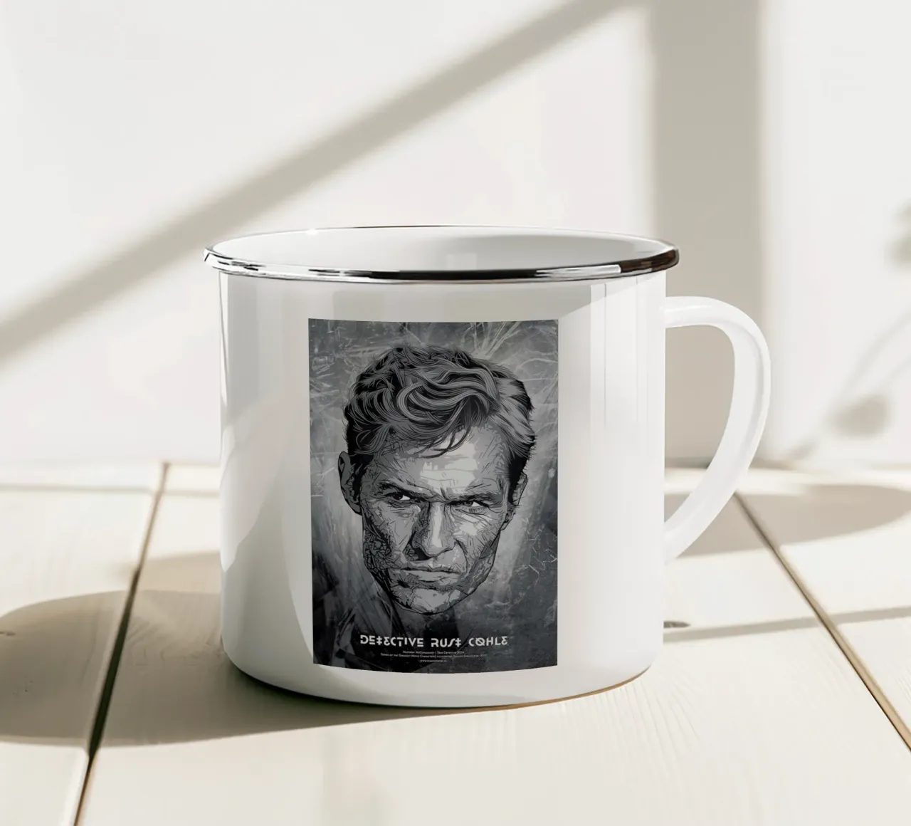 Detective tazza in smalto da Tomasz Zawistowski