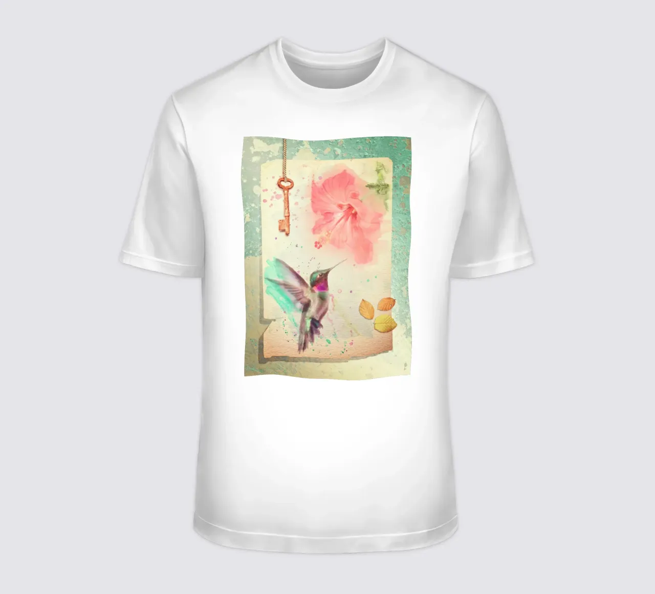 Kolibri und Hibiskus T-Shirt von Eva Nev