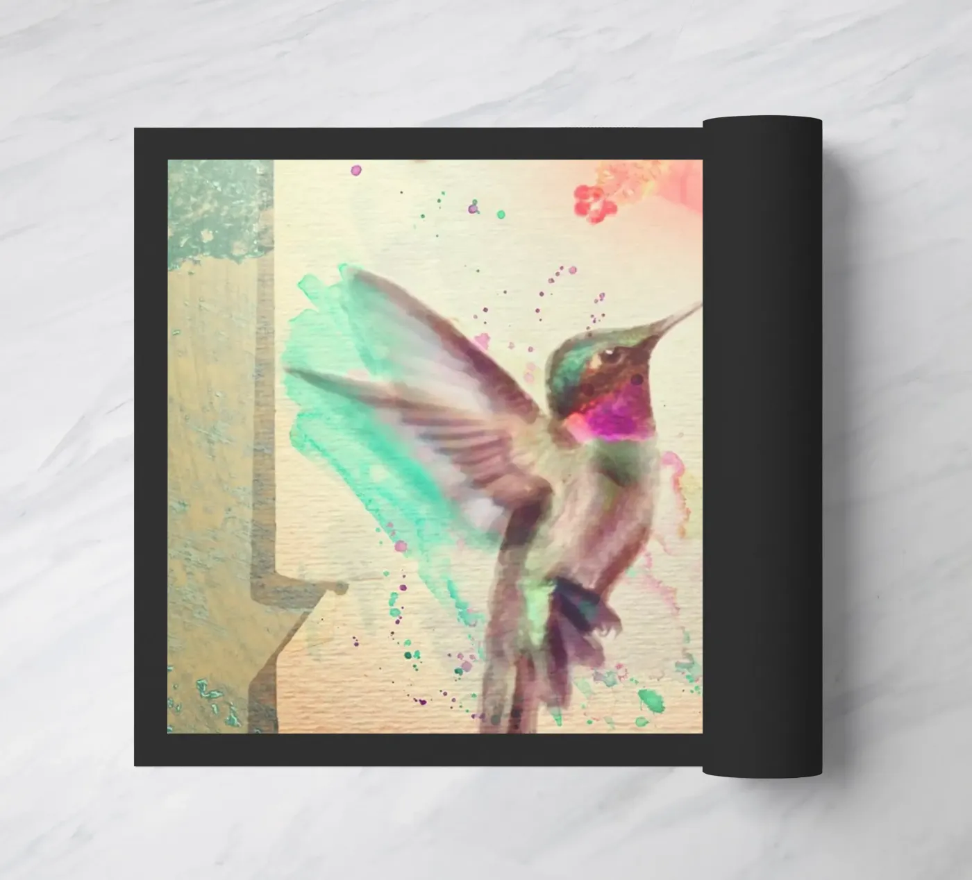 Colibrì e ibisco zerbino da Eva Nev