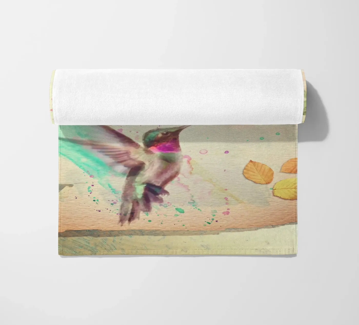 Colibrì e ibisco telo mare da Eva Nev