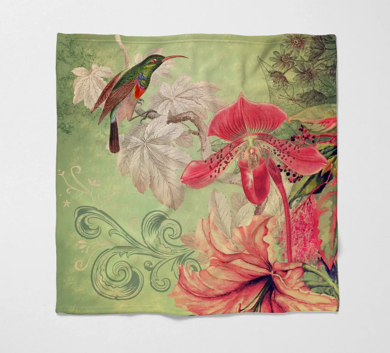 Song Garden Collage fleece blanket by Eva Nev