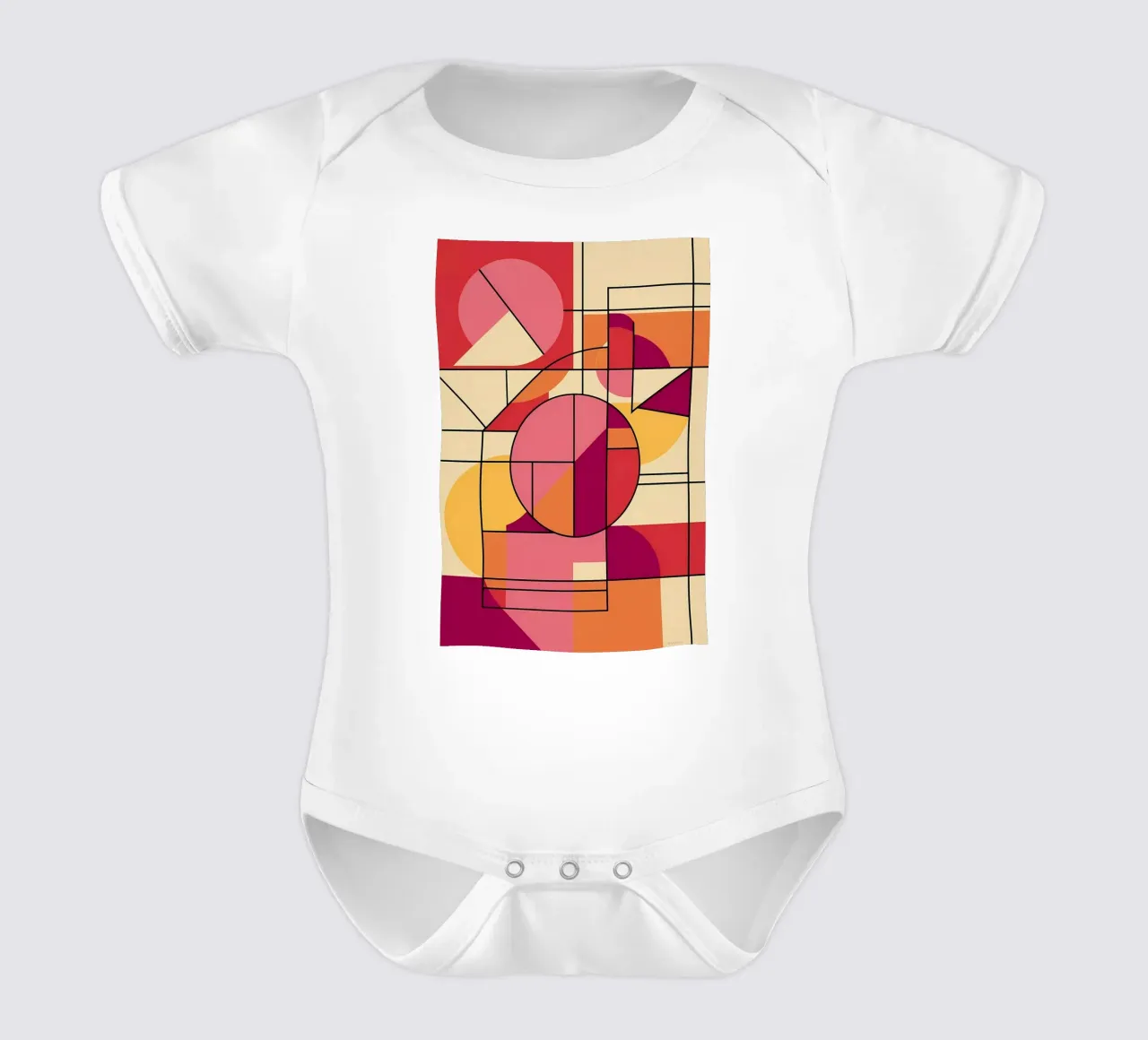 Armonia geometrica body neonato maniche corte da Artistic-shop