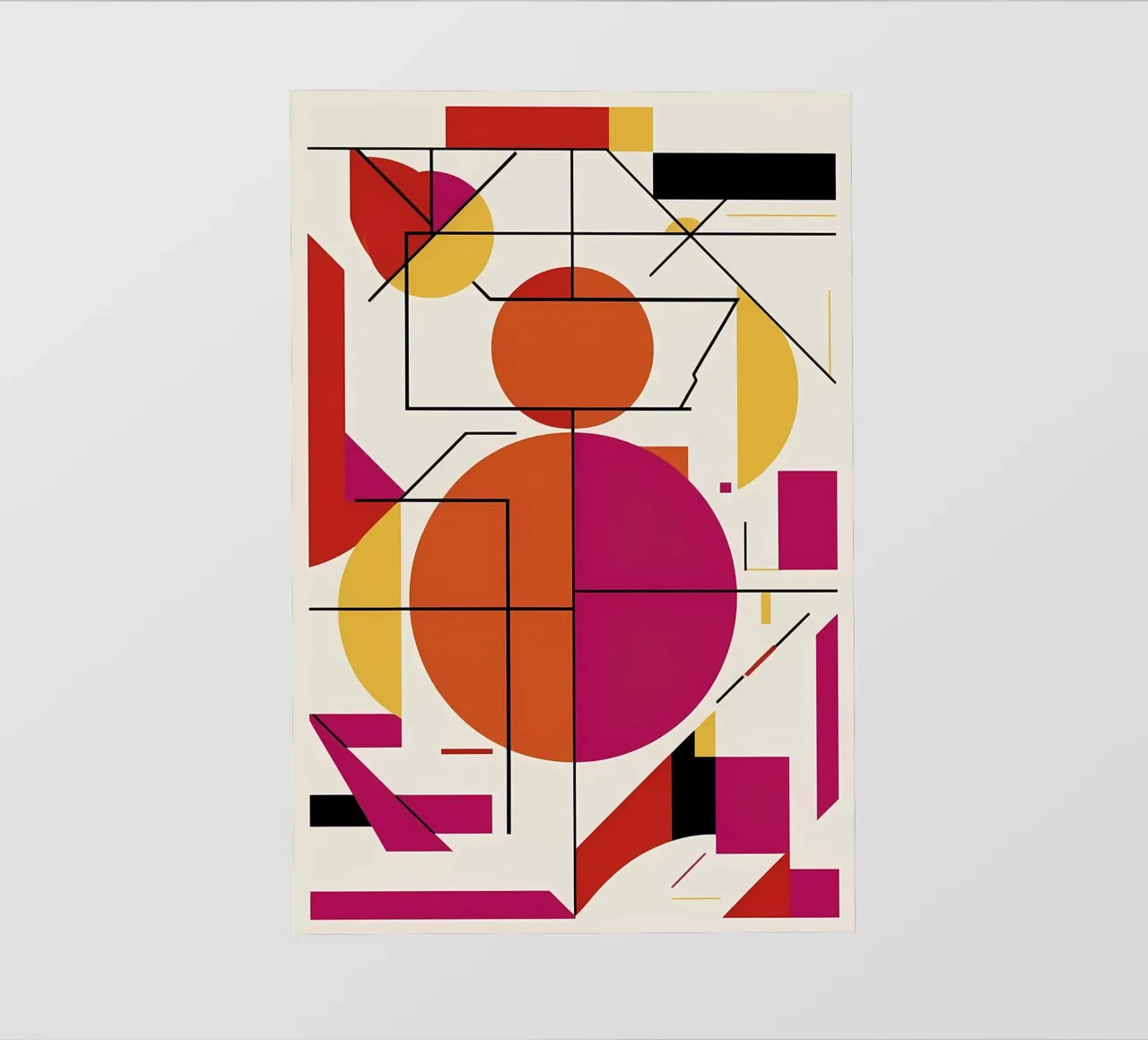 Dynamisches Duo: Ein lebendiger abstrakter Kunstdruck Backlit Folie von Artistic-shop